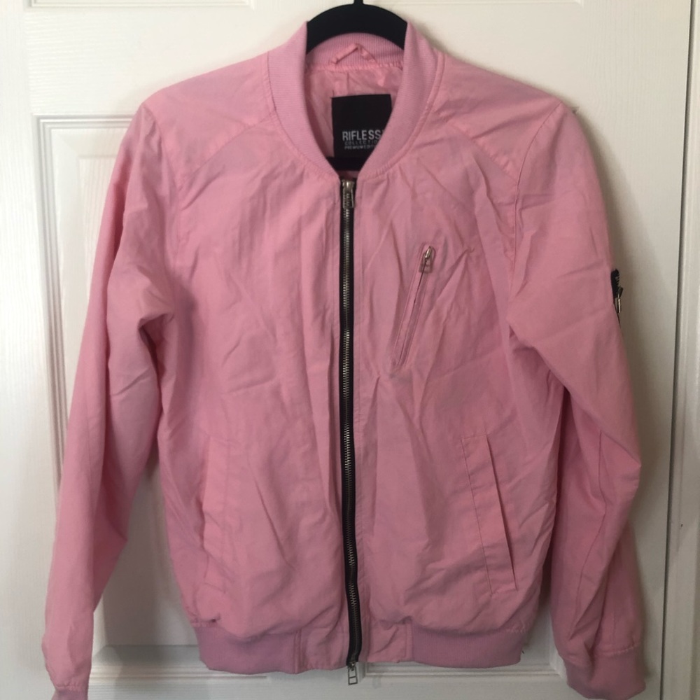 Pink bomber jacket